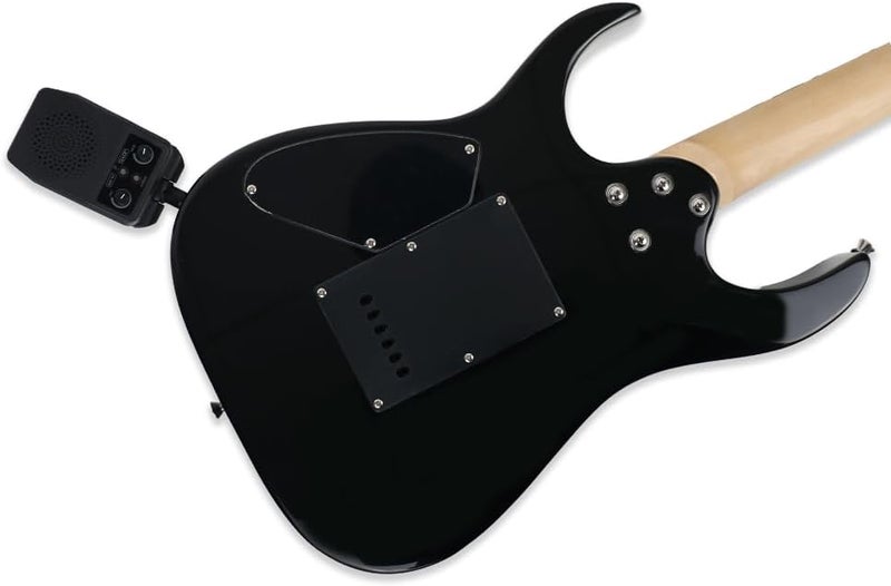 demusea Full size electric guitar kit package 24fret black color HSH pickups single tremolo bridge portable 5W rechargeable amplifier travel amp set practice for beginner starter with strap gigbag bundle - Image 5